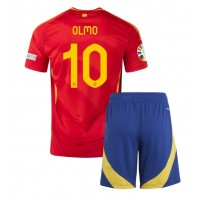 Camiseta España Dani Olmo #10 Primera Equipación para niños Eurocopa 2024 manga corta (+ pantalones cortos)